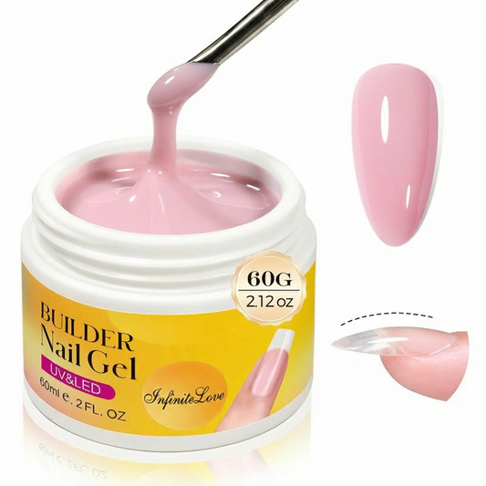 Gel Constructor de Uñas Rosa – Efecto Salón Profesional en Casa