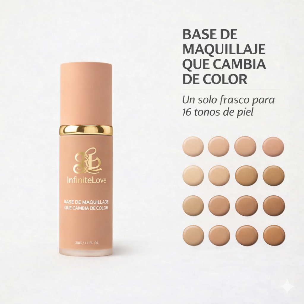 Base de Maquillaje Antiedad con SPF 50 – Se Adapta a tu Tono de Piel