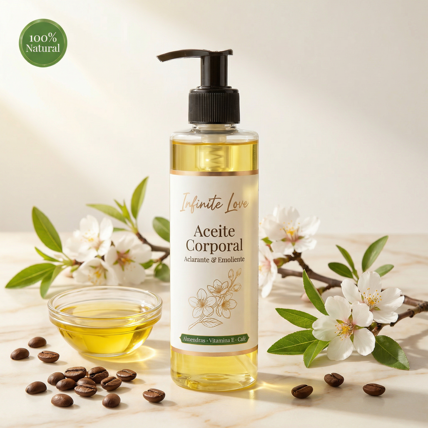 Aceite Corporal Aclarante y Emoliente para Prevenir Estrías y Unificar el Tono de la Piel (Ideal para Embarazo)