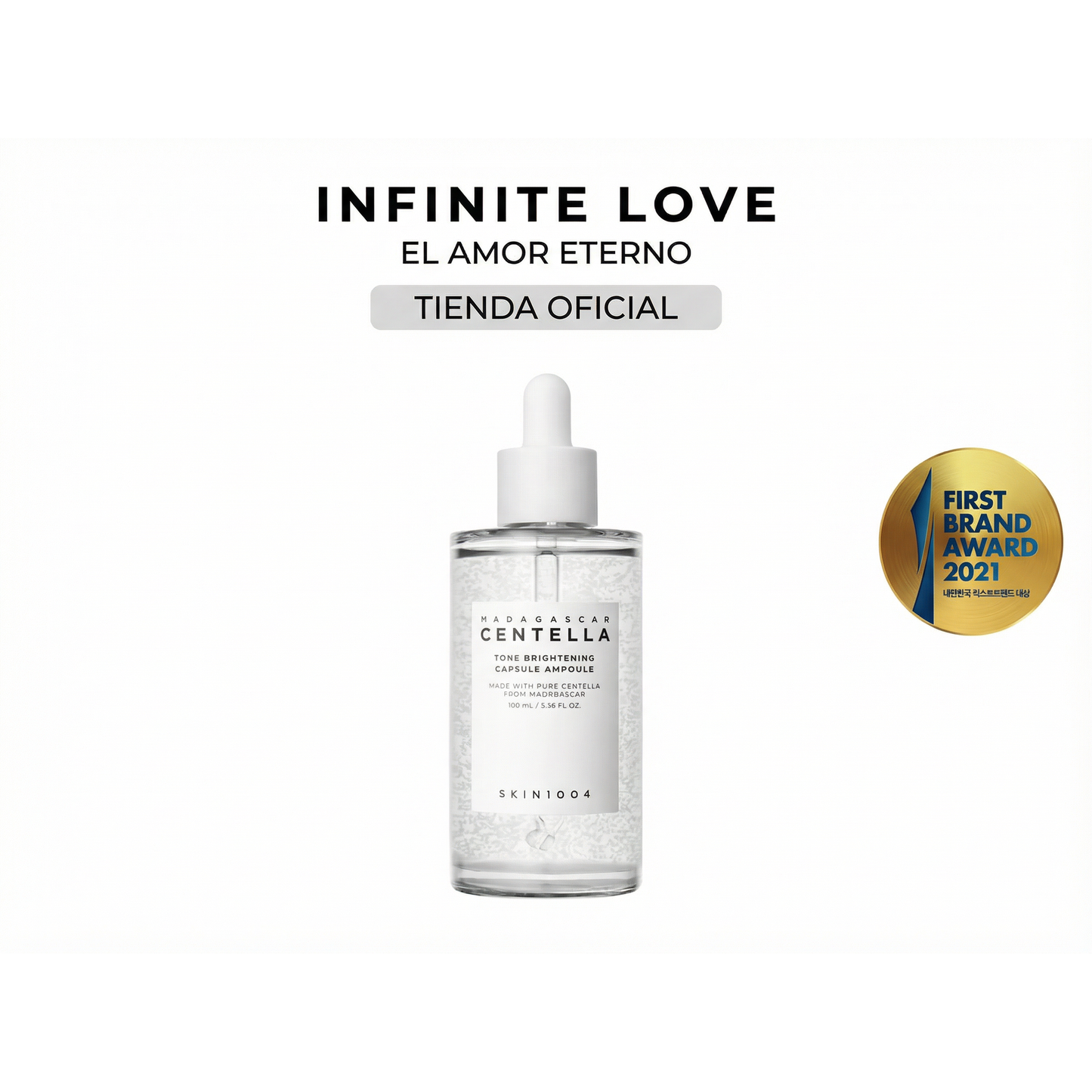 Ampolla Iluminadora Coreana con Centella Asiática y Cápsulas de Madecassoside para Tono Uniforme y Brillo Radiante