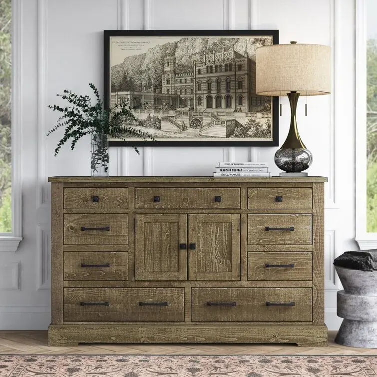 Casserly 9 Drawer 66'' W Solid Wood Combo Dresser